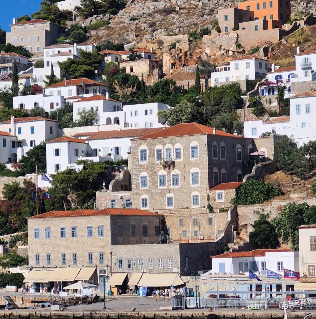 Hydra captivates you from the moment you sail into its  crescent - shaped harbour. Between its historic stone architecture and car - free charm, every corner feels like a page from a story book.. 

#saronic #hydracharm #islandlife #mirandahydra